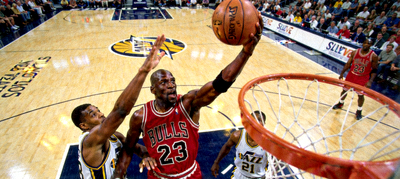 NBA历史经典比赛乔丹最后一投The Shot高清回放图片